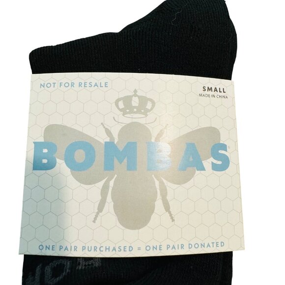 Bombas Crew socks size small black honeycomb arch support stay up antimicrobial - Picture 7 of 9